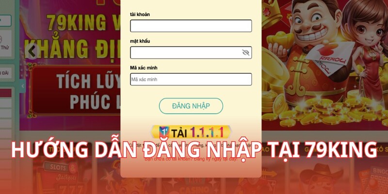 Giao diện đăng nhập 79king tại trang chủ